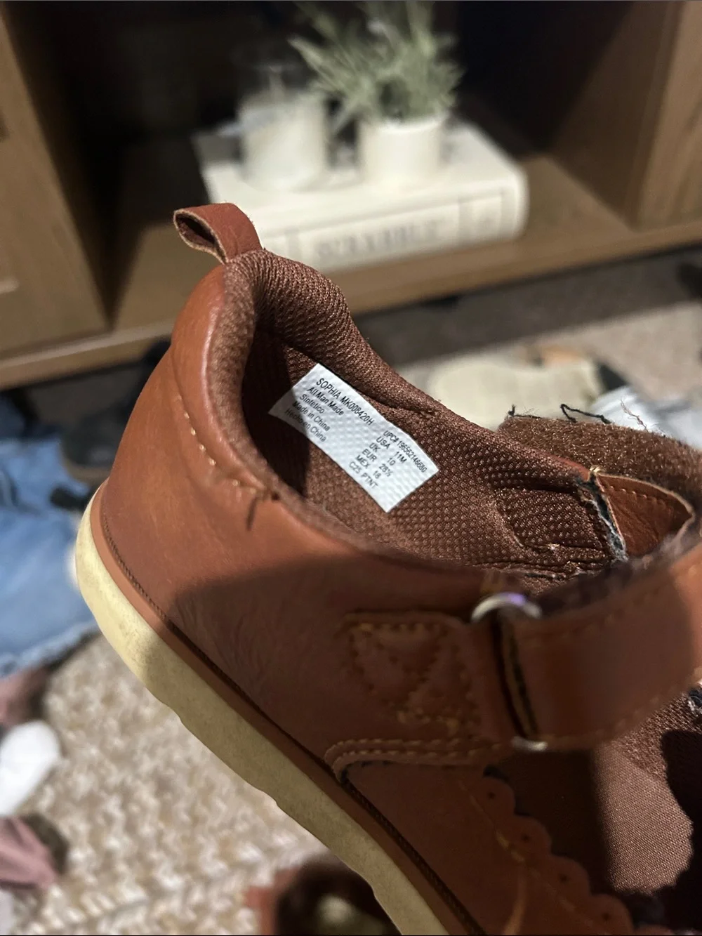 Skechers Toddler Brown Mary Jane Hook-and-Loop Shoes
